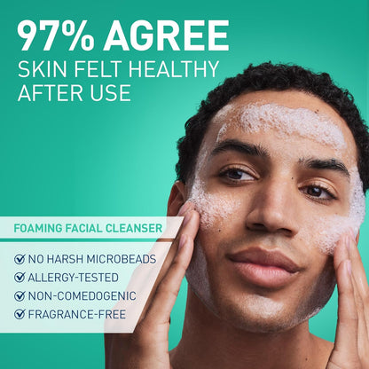 Foaming Facial Cleanser, Daily Face Wash for Oily Skin, Hyaluronic Acid + Ceramides + Niacinamide, Fragrance Free & Paraben Free, Non-Drying Oil Control Face Wash, 19 Fluid Ounce
